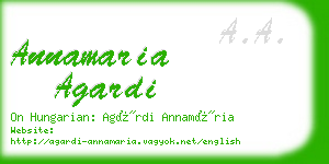 annamaria agardi business card